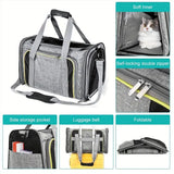 Stylish Gray Double Expansion Pet Bag!