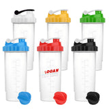 24 Oz BPA Free Classic Shaker Bottle With Vortex Ball