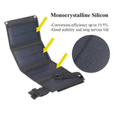 1pc 20W Portable Solar Charger(5V/1.3A Max), Foldable Solar Panel With USB Port Compatible With Cell Phone, Digital SLR, Power Bank For Outdoor Camping Hiking RV Trip