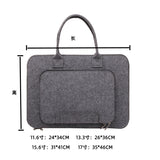 Portable felt computer bag