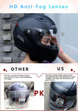 Anti-fog motorcycle with bluetooth helmet headset built-in head hat motorcycle riding full helmet men and women