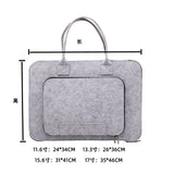 Portable felt computer bag