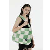 Ladies Simple Fashion Trend Plaid  Bag