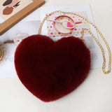 Valentine's Day Chain Plush Heart-shaped Bag
