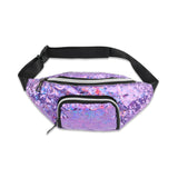 Iridescent Holographic Zippered Fanny Pack
