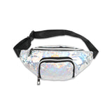 Iridescent Holographic Zippered Fanny Pack