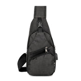 Polyester Sling Bag with USB Charging Port