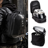 Motorcycle Tail Bag Waterproof Backpack ABS Hard Shell Motorcycle Luggage Bag Helmet Bag Expandable Storage 24L-35L