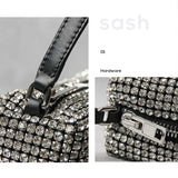 Handmade Leather Full Rhinestone Women's Bag