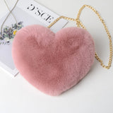 Valentine's Day Chain Plush Heart-shaped Bag