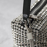 Handmade Leather Full Rhinestone Women's Bag