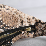 Snake Print Underarm Crescent Bag