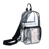Crossbody Bag Shoulder Backpack PVC Sling Bag