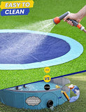Dog Splash Pad Non Slip Splash Pad Sprinkler for Kids Kiddie Baby Shallow Pool (67 inch)
