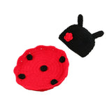 Ladybug Knitted Hat Baby Shower Gift Photography Props 0- 3M