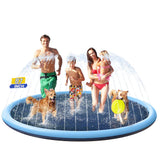 Dog Splash Pad Non Slip Splash Pad Sprinkler for Kids Kiddie Baby Shallow Pool (67 inch)