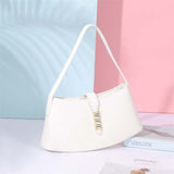 Leather fashionable Crescent underarm bag