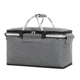 Folding Picnic Pouch Basket Large Capacity Multifunctional Camping Travel Lunch Bag Thermal Cooler Lunch Picnic Bags