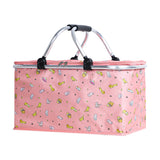 Folding Picnic Pouch Basket Large Capacity Multifunctional Camping Travel Lunch Bag Thermal Cooler Lunch Picnic Bags