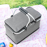 Folding Picnic Pouch Basket Large Capacity Multifunctional Camping Travel Lunch Bag Thermal Cooler Lunch Picnic Bags