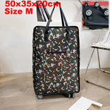 Large Capacity Universal Wheel Travel Bag Abroad Study Oxford Cloth Folding Rucksack Airplane Luggage Storage Suitcase