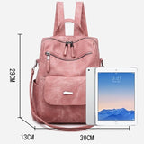 Women's Cool Backpacks PU Leather Multifunctional  College School Travel Backpacks 4198 - Touchy Style