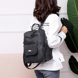 Women's Cool Backpacks PU Leather Multifunctional  College School Travel Backpacks 4198 - Touchy Style