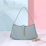 Leather fashionable Crescent underarm bag