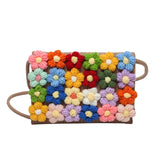 Wool flower woven bag