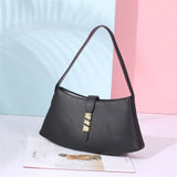 Leather fashionable Crescent underarm bag